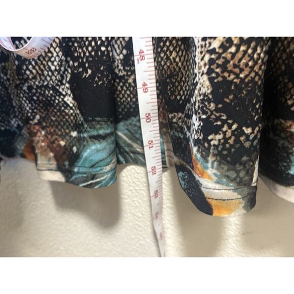 Attitudes by Renee Size XL Maxi Dress Soft Knit Unique Moth & Snake Print Artsy - Picture 9 of 9